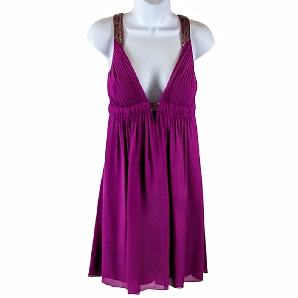 Aidan Mattox deep fuschia cocktail dress